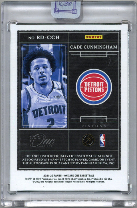 2021 Panini One Cade Cunningham Rookie Patch Auto Card #RD-CCH 73/99