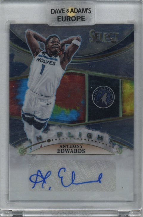 2022/23 Panini Select Anthony Edwards In Flight Tie Dye Auto Card #IFS-ANT 17/25