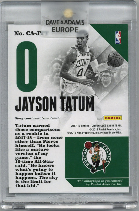 2017/18 Panini Chronicles Jayson Tatum Auto Card #CA-JTT 031/199