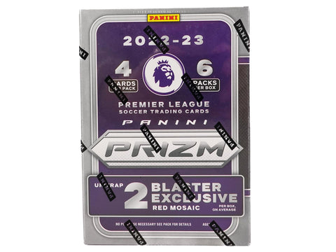 2022/23 Panini Prizm Premier League EPL Soccer 6-Pack Blaster (Red Mosaic Prizms!)