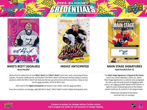 2023/24 Upper Deck Credentials Hockey Hobby