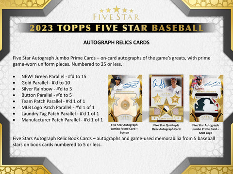 2023 Topps Five Star Baseball Hobby