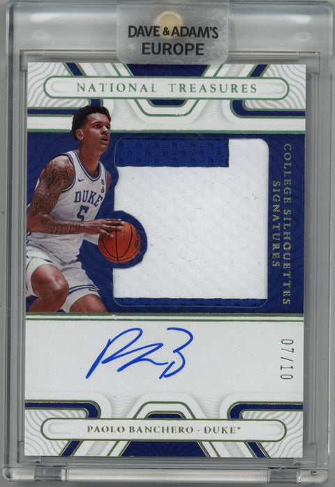 2022/23 Panini National Treasures Collegiate Paolo Banchero Patch Auto Card #CS-PAO 07/10