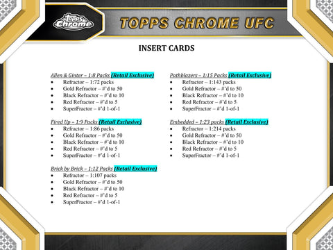 2024 Topps Chrome UFC 6-Pack Blaster