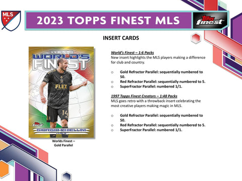 2023 Topps MLS Major League Soccer Finest Soccer Hobby