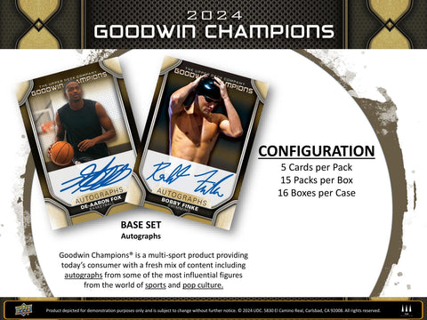 2024 Upper Deck Goodwin Champions Hobby