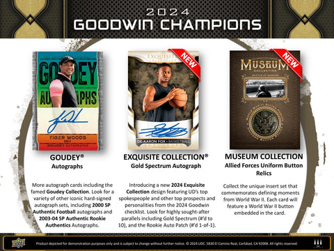 2024 Upper Deck Goodwin Champions Hobby