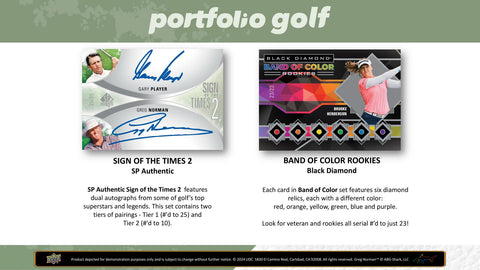 2024 Upper Deck Portfolio Golf Hobby