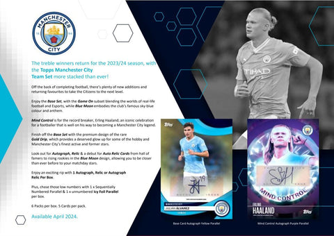 2023/24 Topps Manchester City Team Set Soccer