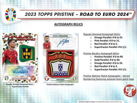 2023/24 Topps Pristine Road to Euros Soccer Hobby