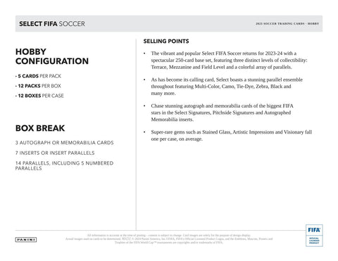 2023/24 Panini Select FIFA Soccer Hobby