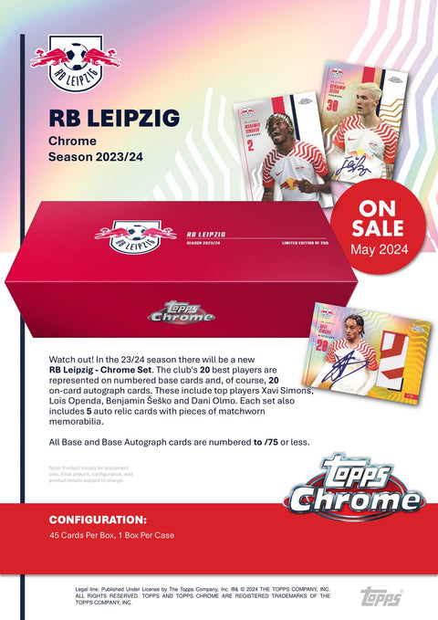 2023/24 Topps Chrome RB Leipzig Soccer Hobby Box (Set)