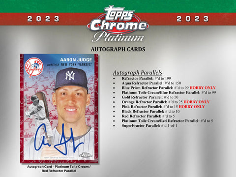 2023 Topps Chrome Platinum Anniversary Baseball Hobby