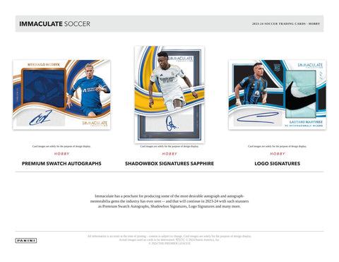 2023/24 Panini Immaculate Soccer Hobby