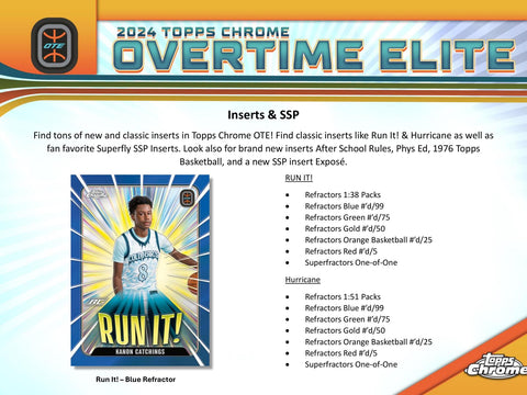 2023/24 Topps Chrome Overtime Elite Basketball Hobby