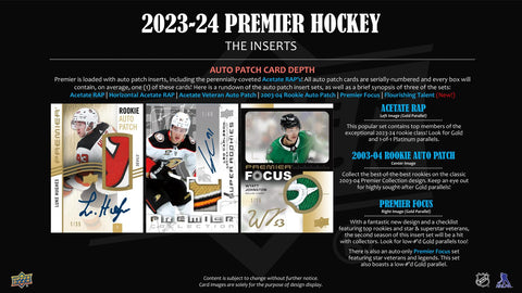 2023/24 Upper Deck Premier Hockey Hobby