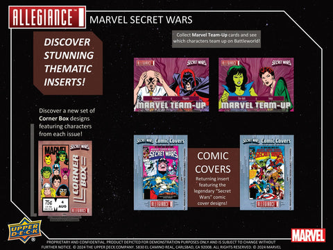 Marvel Allegiance Secret Wars 1984 Trading Cards Hobby (Upper Deck 2024)