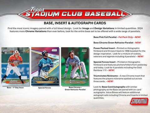 2024 Topps Stadium Club Baseball 8-Pack Blaster