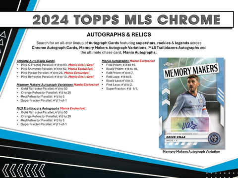 2024 Topps MLS Major League Soccer Chrome Mania