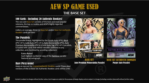 2025 Upper Deck AEW SP Game Used Wrestling Hobby