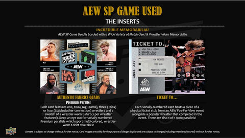 2025 Upper Deck AEW SP Game Used Wrestling Hobby