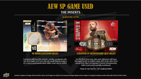 2025 Upper Deck AEW SP Game Used Wrestling Hobby