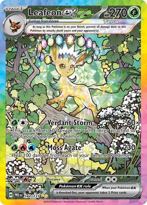 Pokemon SV: Prismatic Evolutions 144/131 Leafeon ex  Near Mint