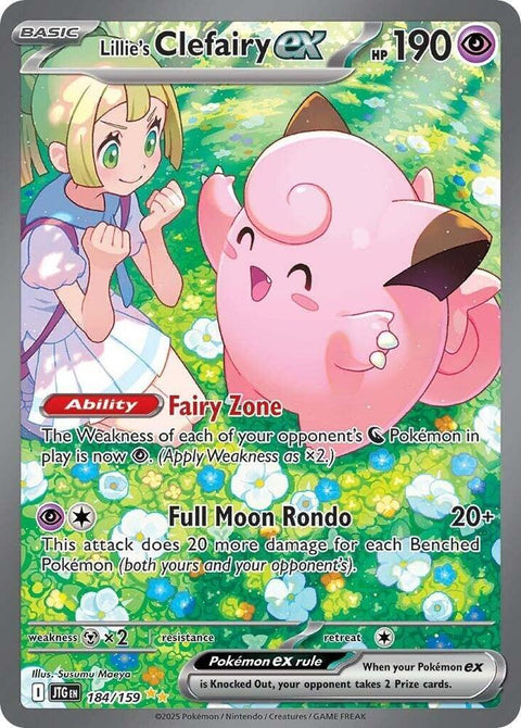 Pokemon SV09: Journey Together 184/159 Lillie's Clefairy ex  Near Mint