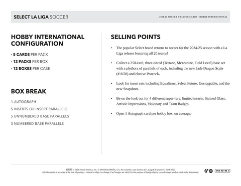 2024/25 Panini Select La Liga Soccer International Hobby