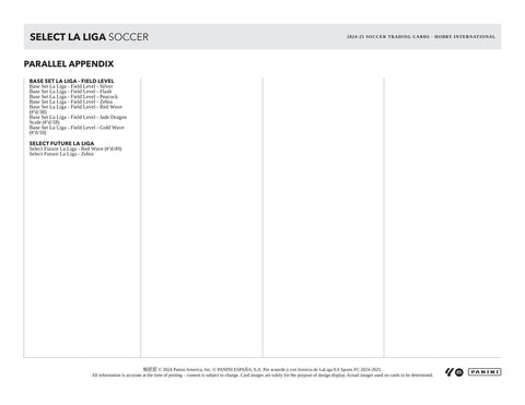 2024/25 Panini Select La Liga Soccer International Hobby