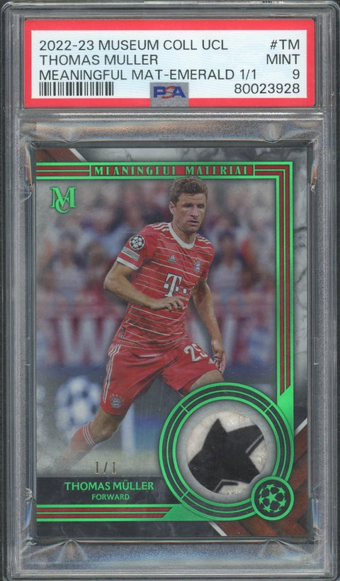 2022/23 Topps Museum Collection Thomas Muller Meaningful Matterial 1/1 PSA 9