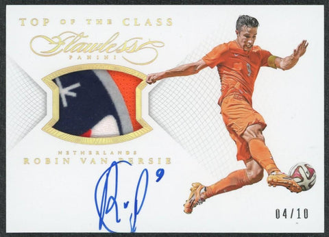 2015/16 Panini Flawless Robin Van Persie Patch Auto /10