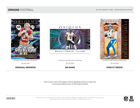 2025 Panini Origins Football International 6-Pack Blaster