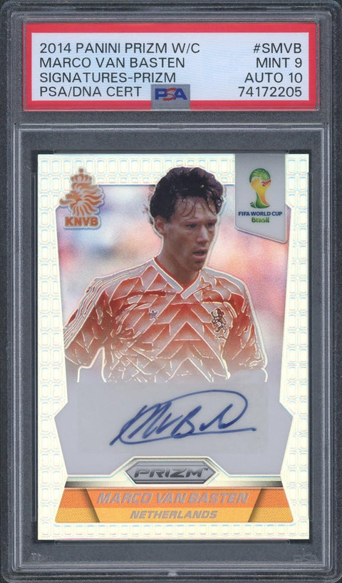 2014 Panini Prizm Marco Van Basten Silver Auto PSA 9