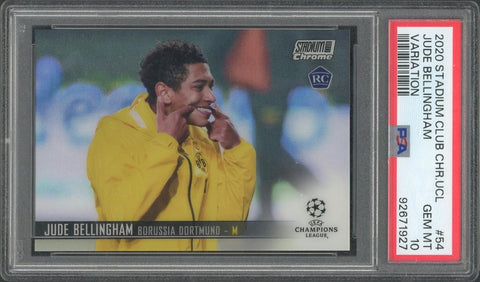 2020 Topps Stadium Club Chrome Jude Bellingham Variation PSA 10