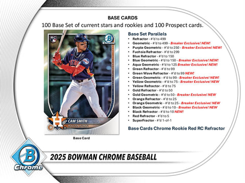 2025 Bowman Chrome Baseball Breaker Delight