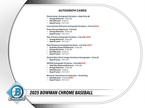2025 Bowman Chrome Baseball Breaker Delight