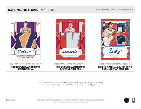 2024/25 Panini National Treasures Basketball International Hobby