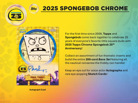 SpongeBob Chrome 25th Anniversary 7-Pack Blaster (Topps 2025)