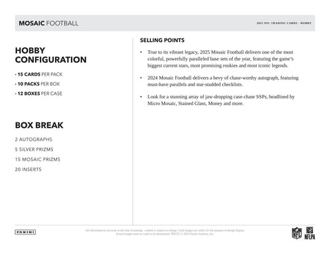 2025 Panini Mosaic Football Hobby