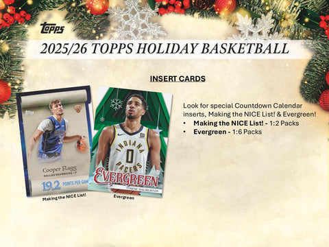 2025/26 Topps Holiday Basketball Countdown Calendar