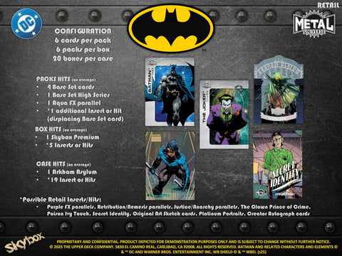 Batman Skybox Metal Universe 6-Pack Blaster (Upper Deck 2025)