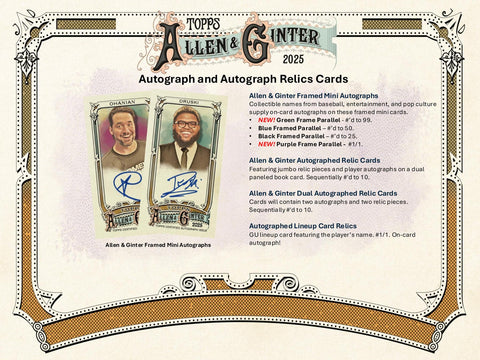 2025 Topps Allen & Ginter Baseball 8-Pack Blaster