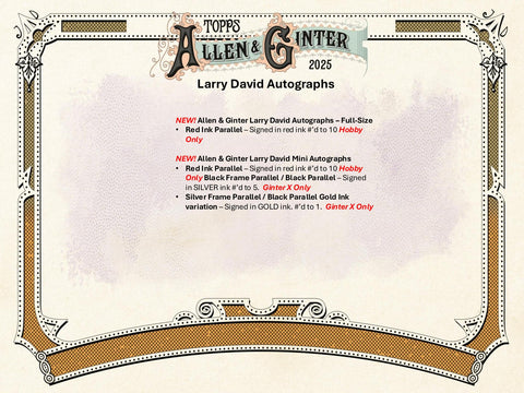 2025 Topps Allen & Ginter Baseball Hobby