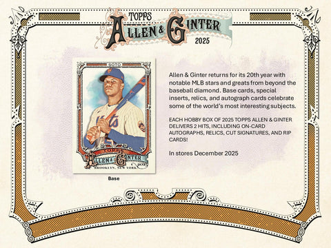 2025 Topps Allen & Ginter Baseball Hobby