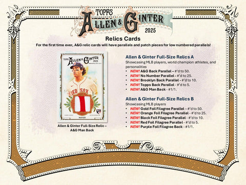 2025 Topps Allen & Ginter Baseball Hobby