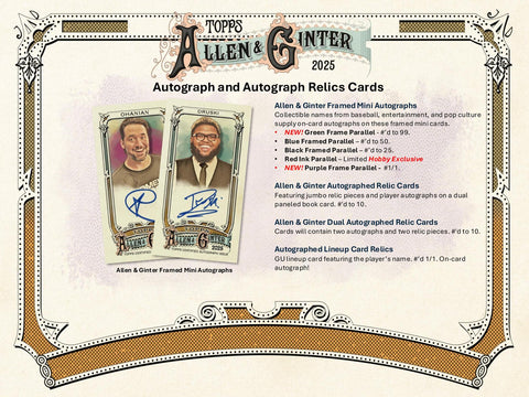 2025 Topps Allen & Ginter Baseball Hobby