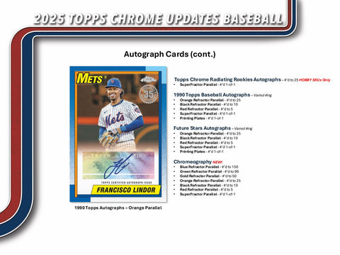 2025 Topps Chrome Update Series Baseball Hobby Jumbo