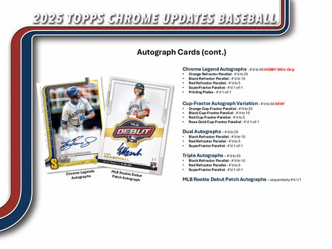 2025 Topps Chrome Update Series Baseball Hobby