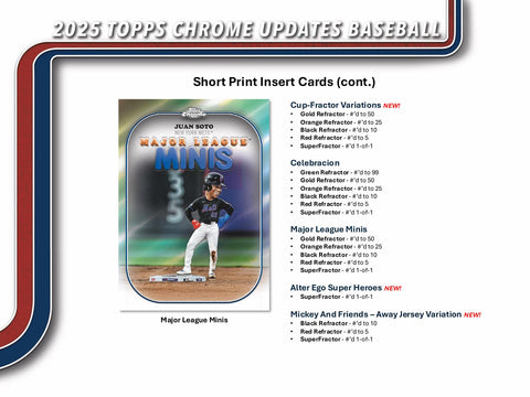 2025 Topps Chrome Update Series Baseball Hobby